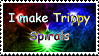 Trippy spirals Stamp