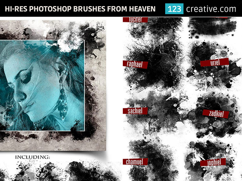 15 Hi-res Photoshop brushes from Heaven