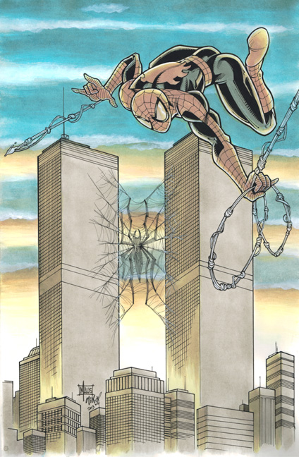 Spider-Man Twin Towers commission by Frisbeegod on DeviantArt