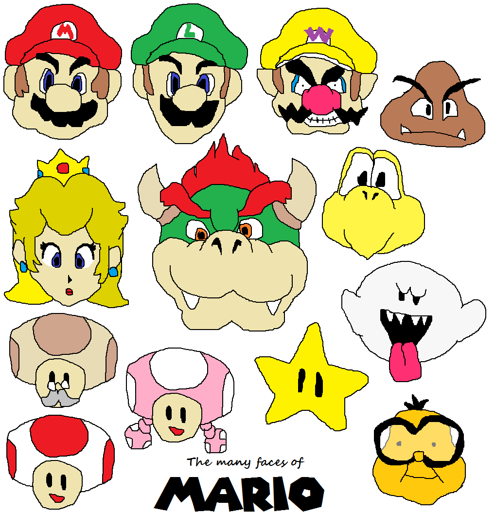 The Many Faces of Mario - Part 1 by Smashbro619 on DeviantArt