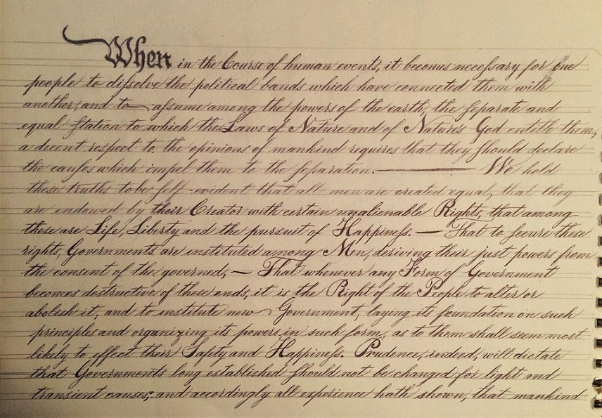Writing Practice, Declaration of Independence by calligraphyartworks on ...