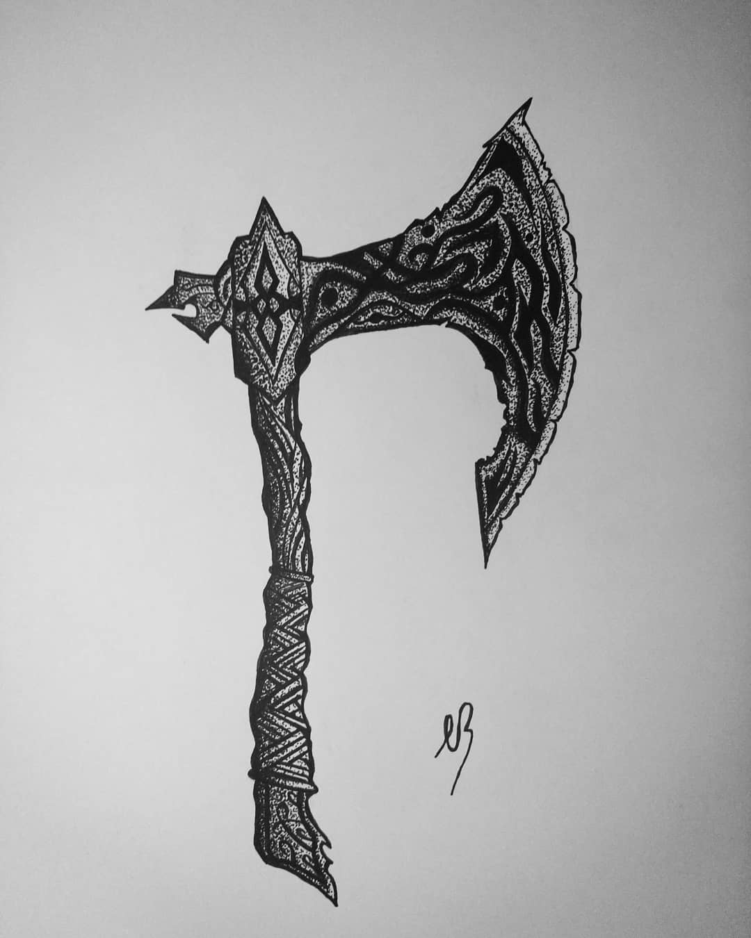 Viking Axe Drawing