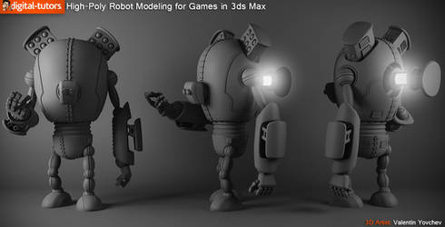 High Poly Robot Modeling for Games in 3ds Max