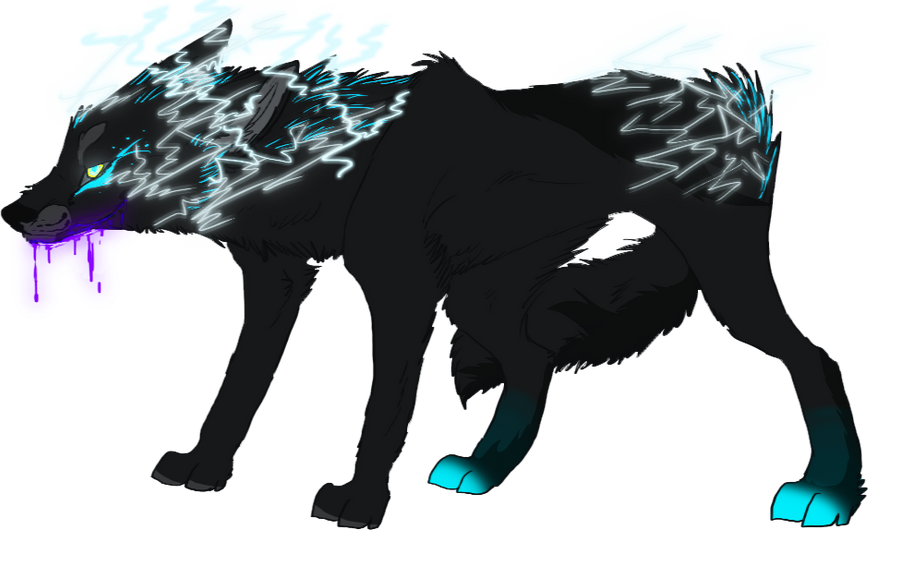Adoptcloseelectric Wolf By Neon Rainbow Adoptz On Deviantart