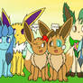 [Crossover Picture] Eeveelution SquadxTeam Eevees