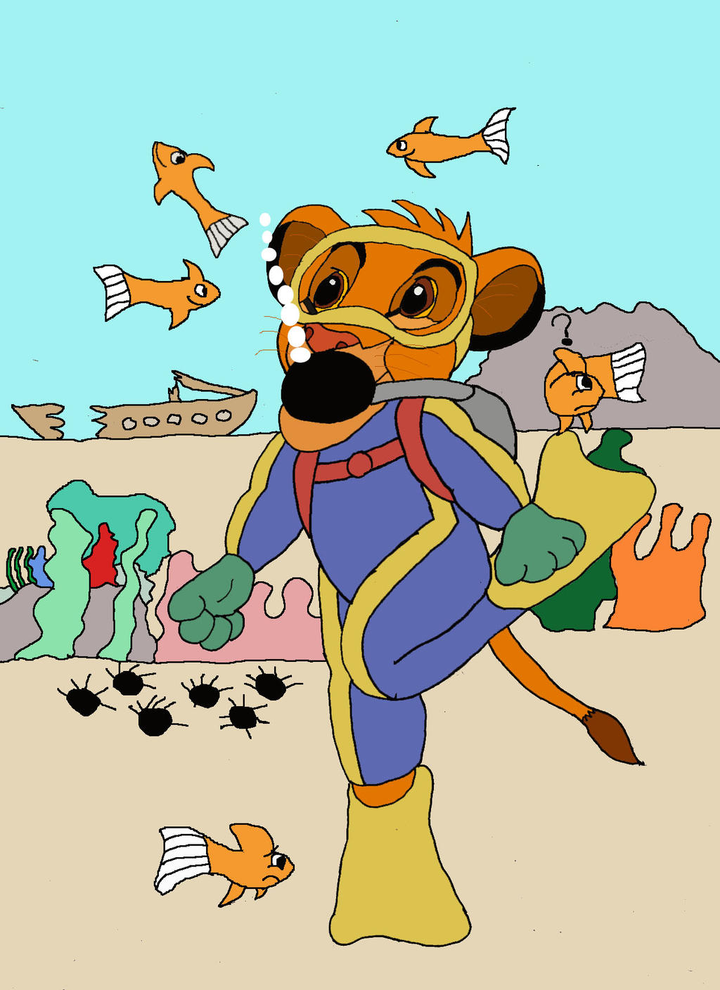 Scuba Simba by 101boy on DeviantArt