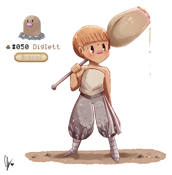 Diglett Fanart 050. Diglett by iingo on DeviantArt