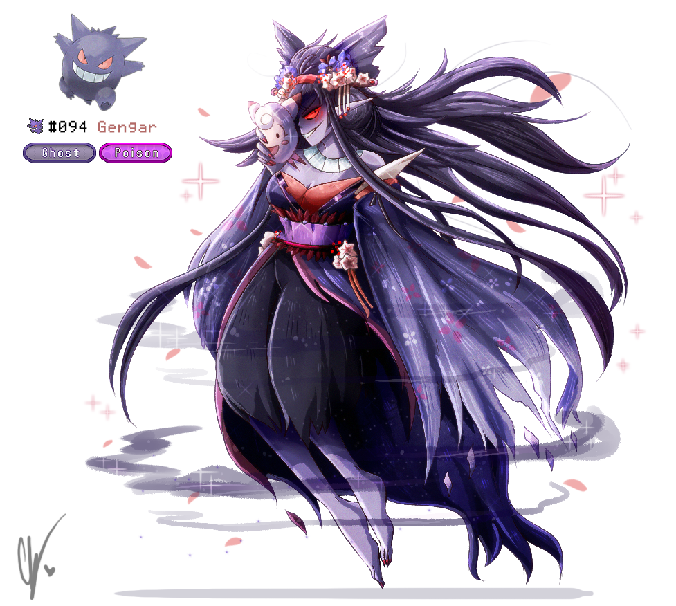 094. Mega Gengar (Shiny Version) by iingo on DeviantArt