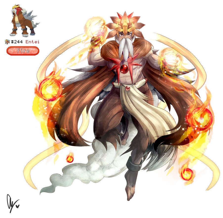 244. Entei by iingo on DeviantArt