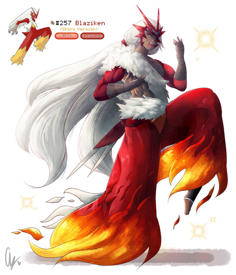 257. Blaziken (Shiny) by iingo on DeviantArt