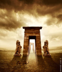 The guardians of an ancient gate