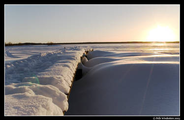 Frozen lake