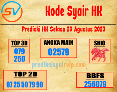 Prediksi Syair Hk 29 Agustus 2023