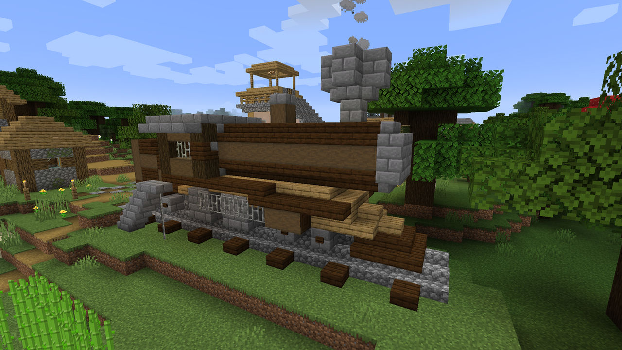 Minecraft train build by Chance5704 on DeviantArt