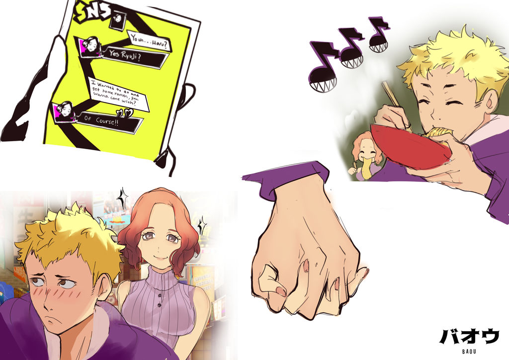 Persona 5 Haru X Ryuji by BaouZaker on DeviantArt