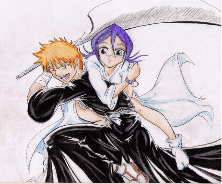 Ichigo Rescues Rukia by 7777Melis7777 on DeviantArt