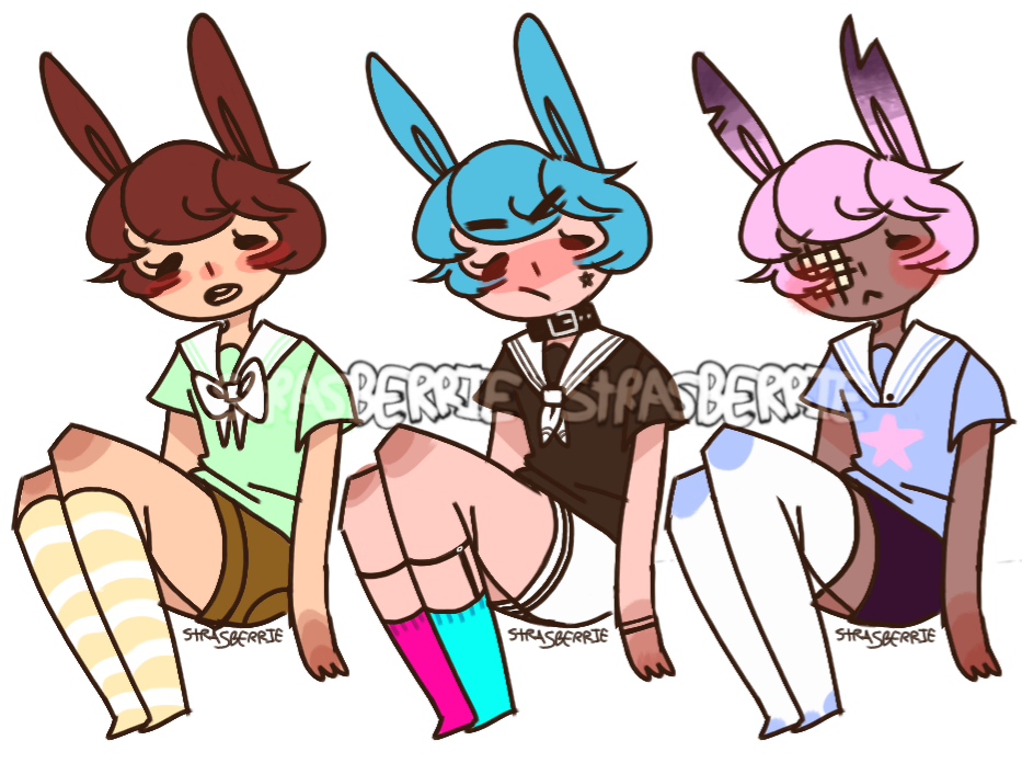 ADOPTABLES: bunny school boys [OPEN 2/3 !! ]