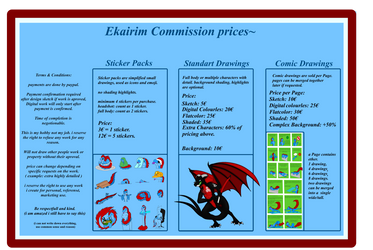 Ekai Commission prices. 2024 *OPEN*