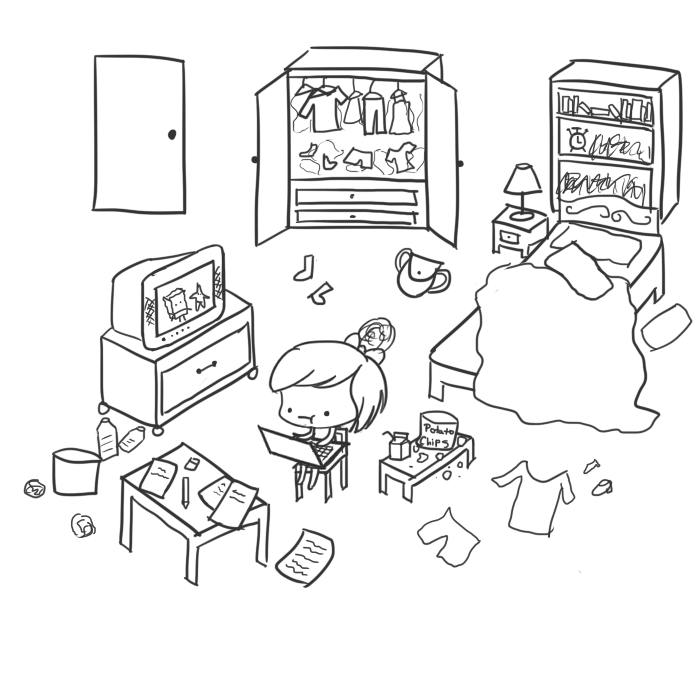 messy room by pinkapinky14 on DeviantArt