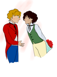 Grantaire and Enjolras