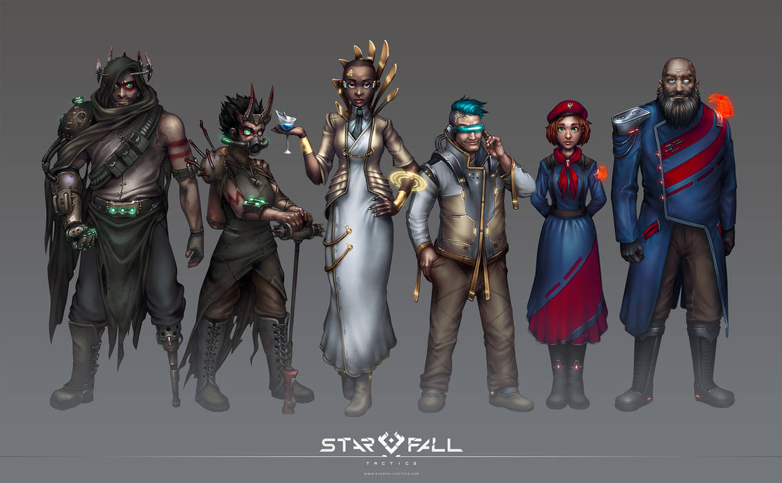 Starfall Tactics faction portraits by DVan7