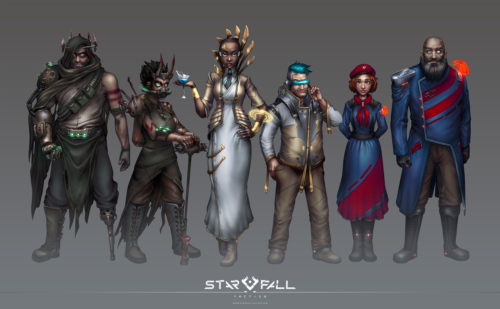 Starfall Tactics faction portraits by DVan7