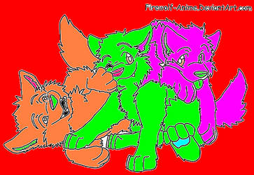 Three Wolf Pups Lineart By Firewolf Anime-d36x