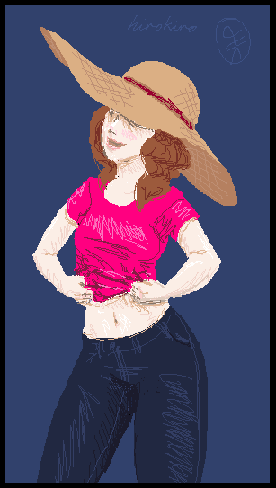 ms paint sunhat