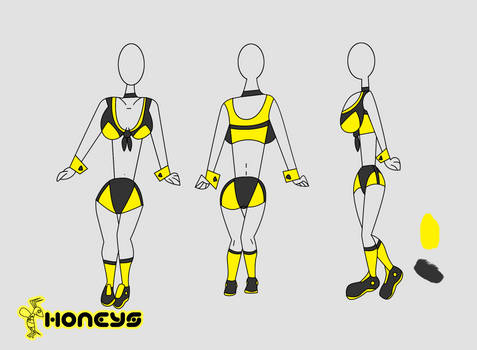 Honeys costume uniform base design