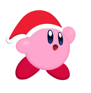 Semirealistic Santa Kirby