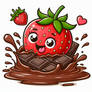 Chocolate swimmed Strawberry