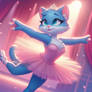 Blue Catgirl Ballerina