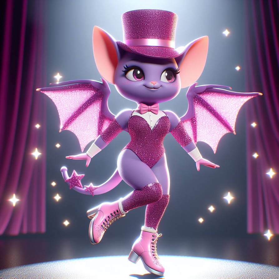 Bat girl tap dancing on stage by Christopia1984 on DeviantArt