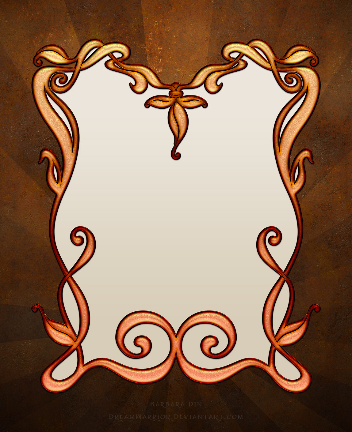 Art Nouveau Border Colored - Premium Content