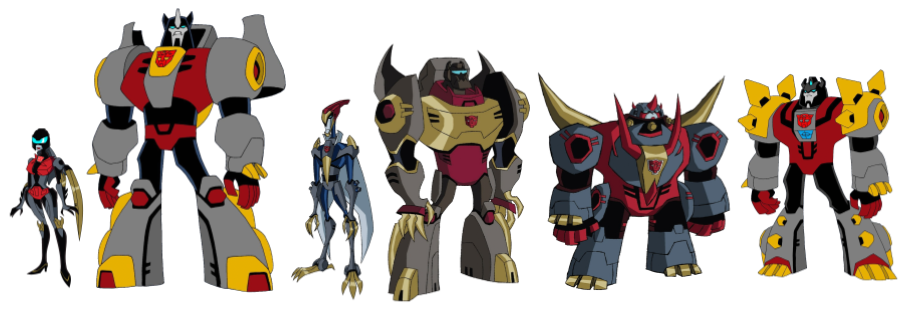 Transformers Animated Season 4 Dinobot Lineup by beasthunter23456 on  DeviantArt