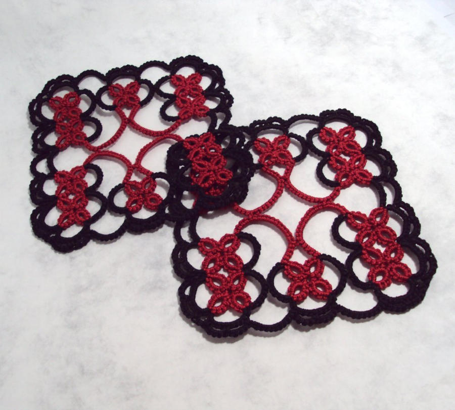 Medieval Coasters in Tatting