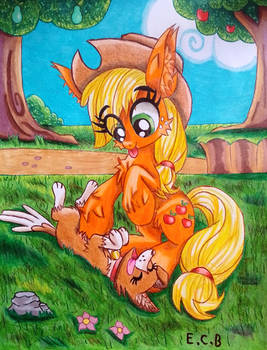 Applejack y Winona