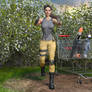 Lara Croft cosplaying as Ramirez