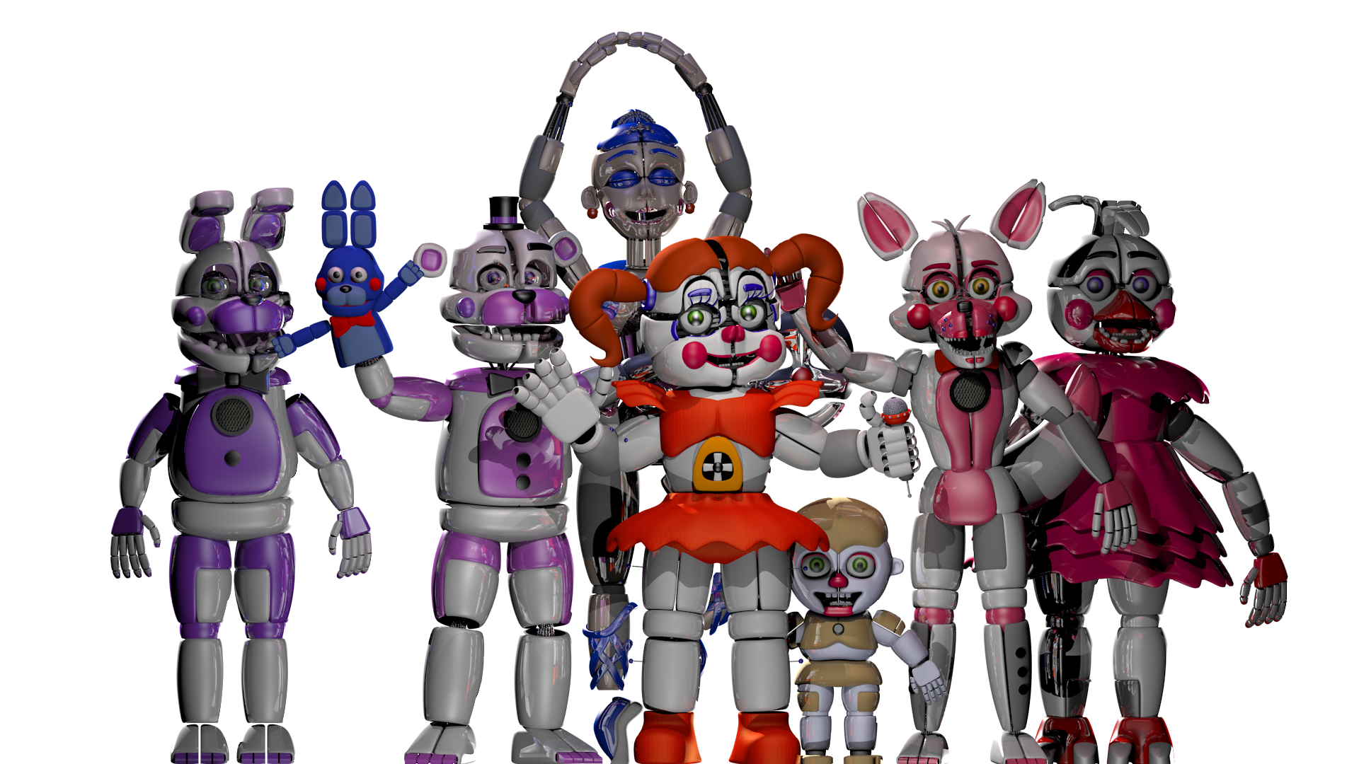 Sister Location Animatronic Heights by Mrcrazy35 on DeviantArt