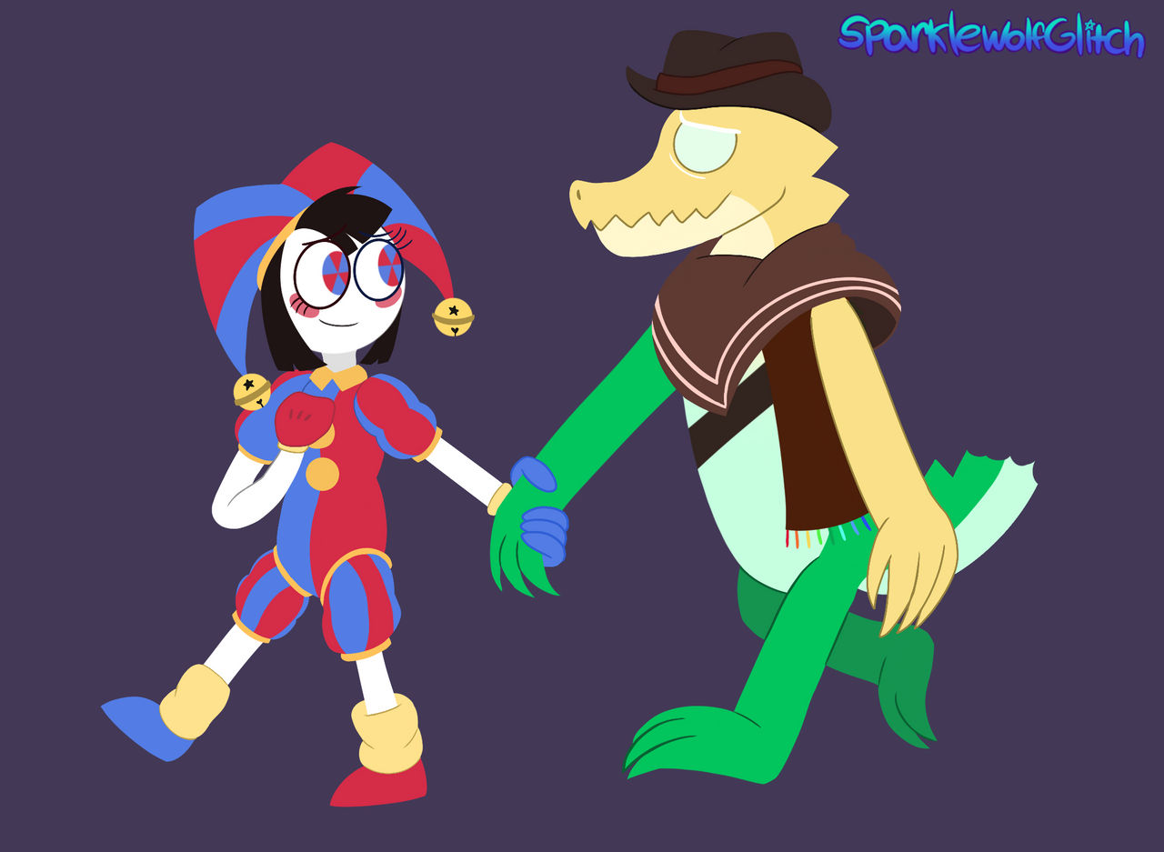 Pomni and Gummigoo (Lineless Chibi) by SparkleWolfGlitch on DeviantArt