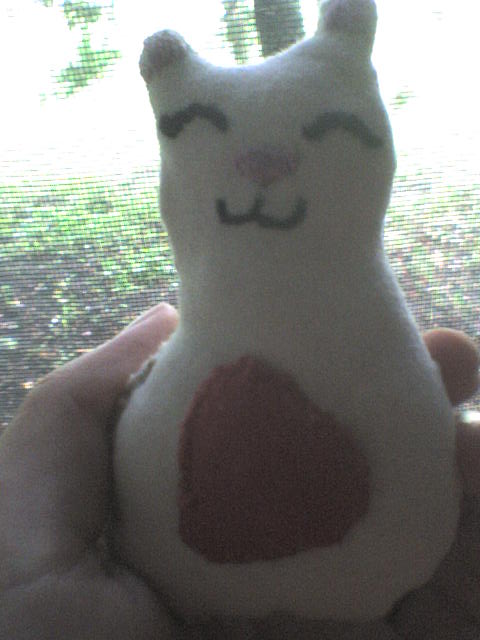 My Hearted White kitty pillow ^^