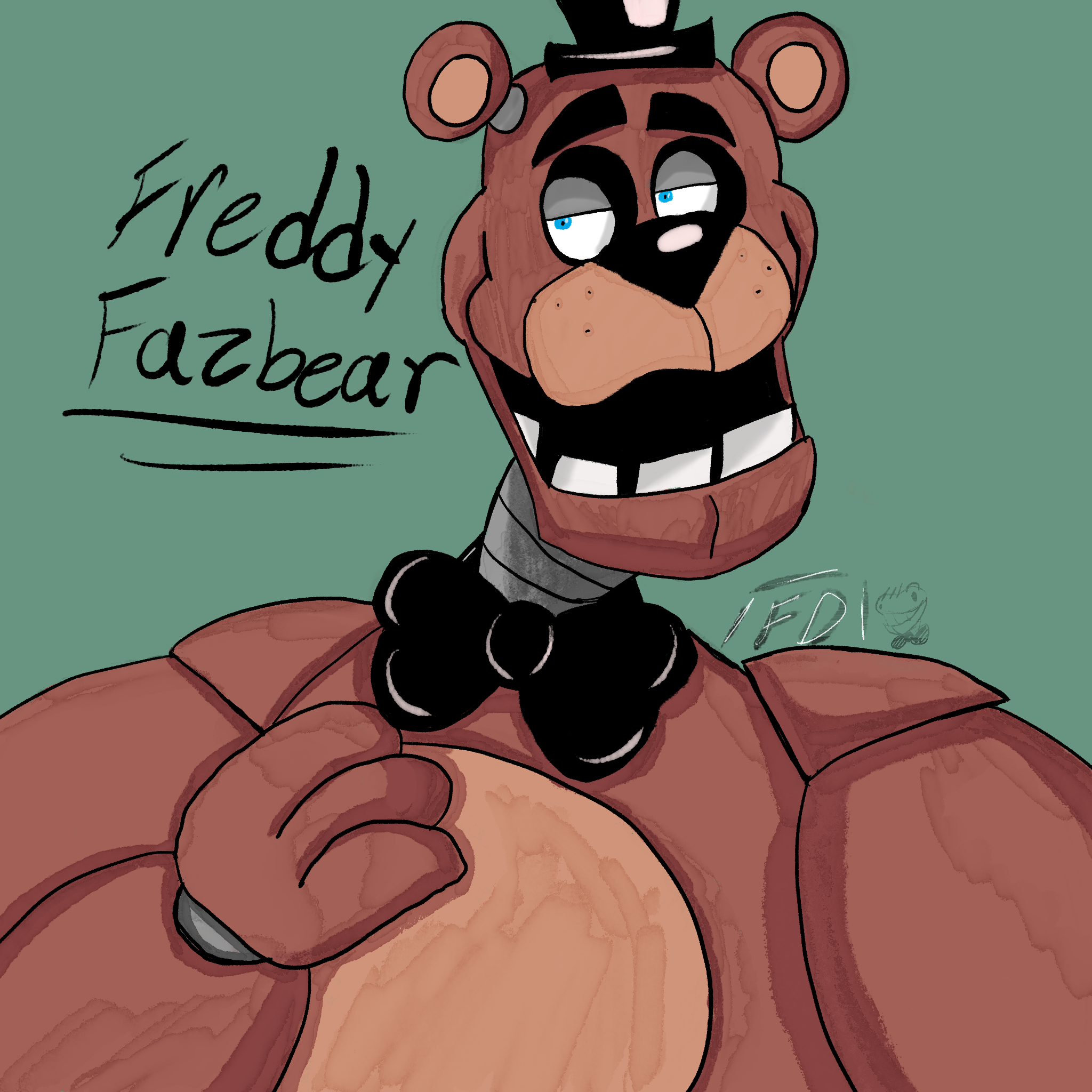 9 x 12 Fnaf fan art Freddy fazbear DB