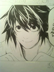 L Death Note cover drawing