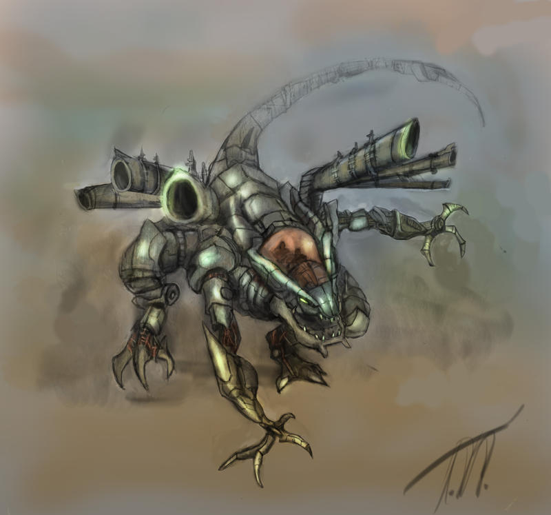 Lizard Mech Mech Lizard by FutureAesthetic on DeviantArt