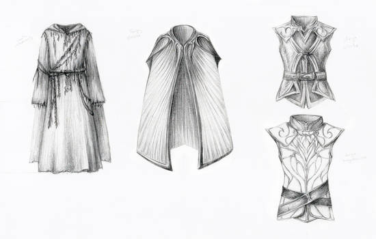 Armours, robe and cloak