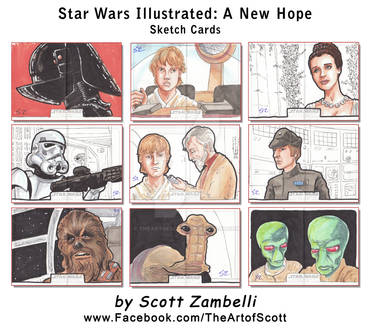 Star Wars Illustrated Sketch Cards