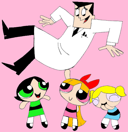 Powerpuff Professor Lab Powerpuff Girls with Professor by danidarko96 on DeviantArt