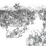 Byzantine battle grathic art.