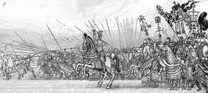 Byzantine army charge.