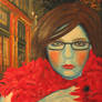 Lady with Glasses and Feather Boa